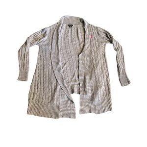 {Us Polo Assn.} pink logo knit cardigan